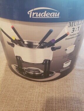 Trudeau Stainless 12 Pc Fondue Set 3 In 1 Multi